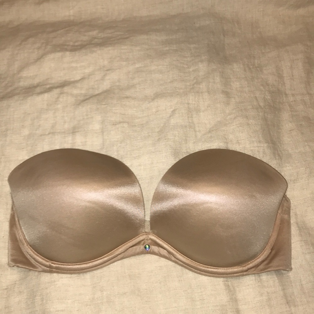 V.S. Strapless push-up bra.